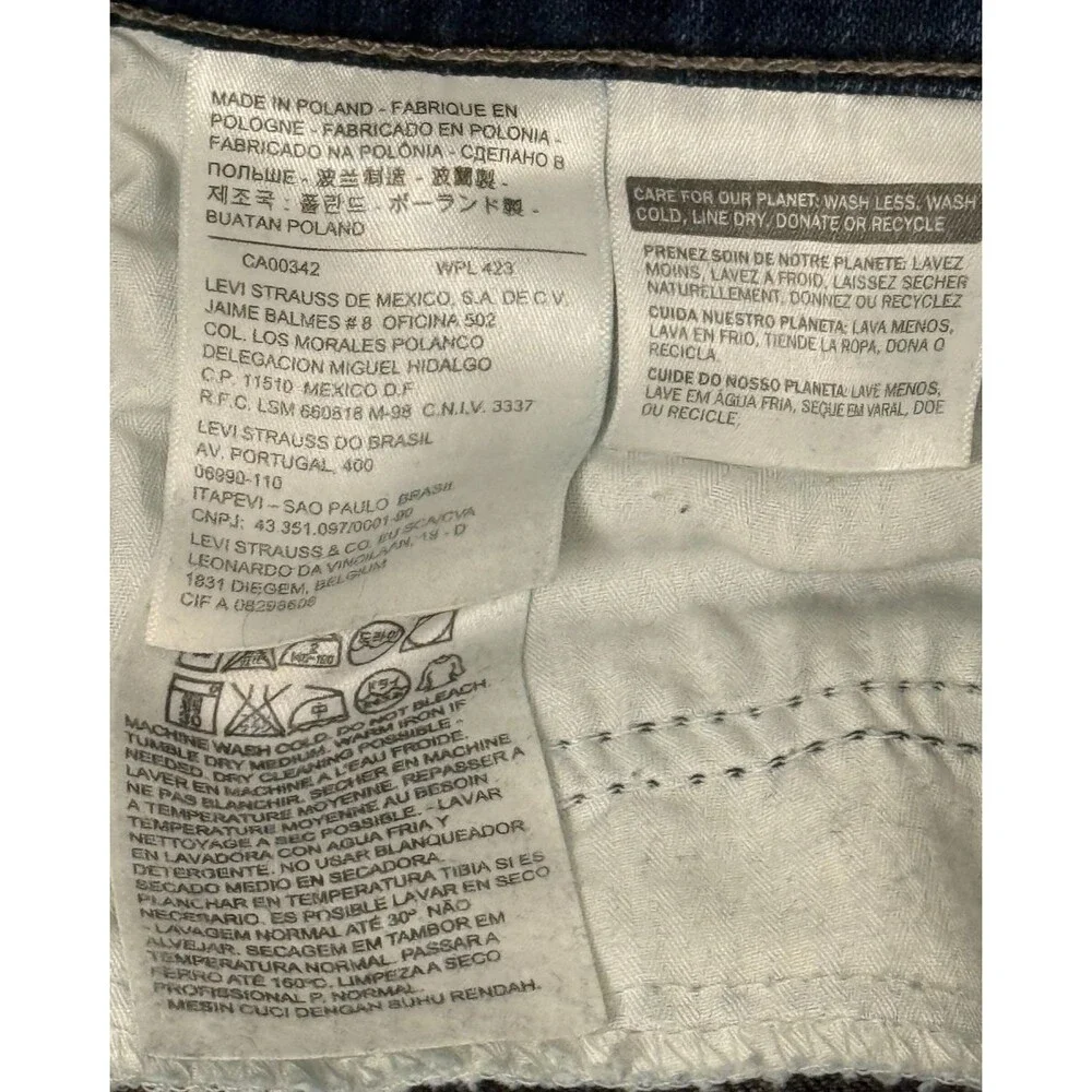 Levi's Demi Curve Skinny Jeans 27 Mid Rise‎ Medium Wash Fade Stretch Blue Denim